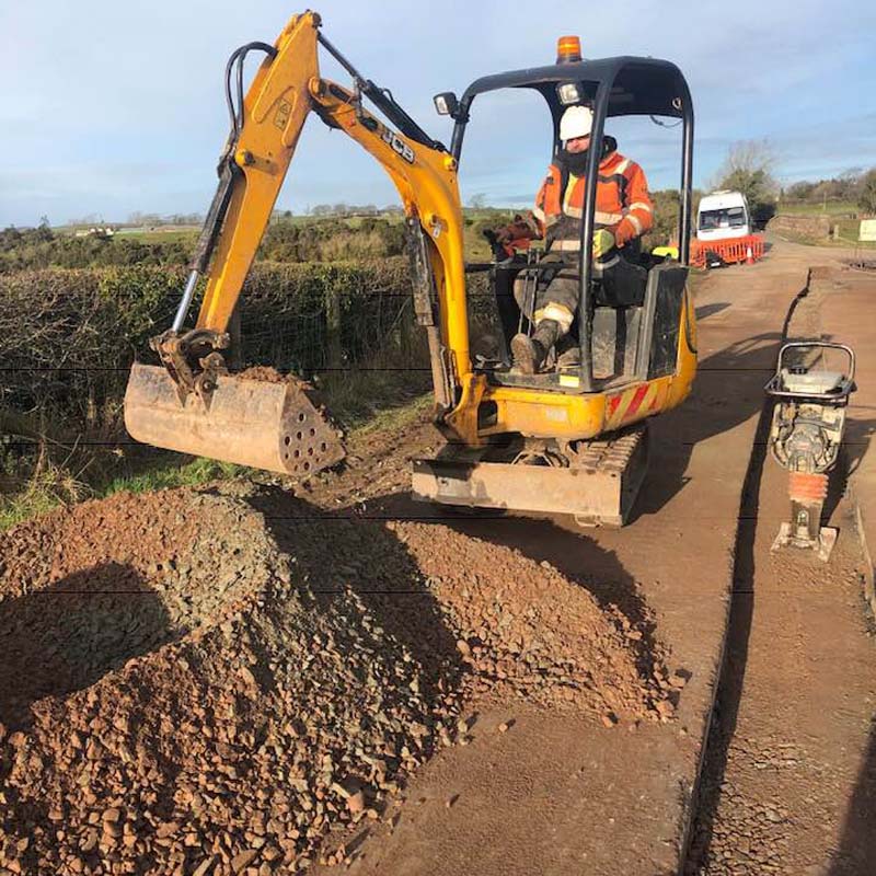 mini digger hire north wales