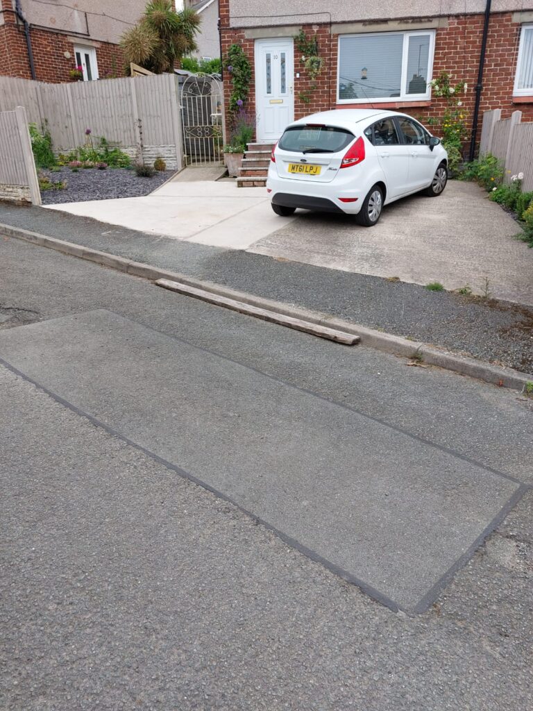 dropped kerb, vehicular access denbighshire